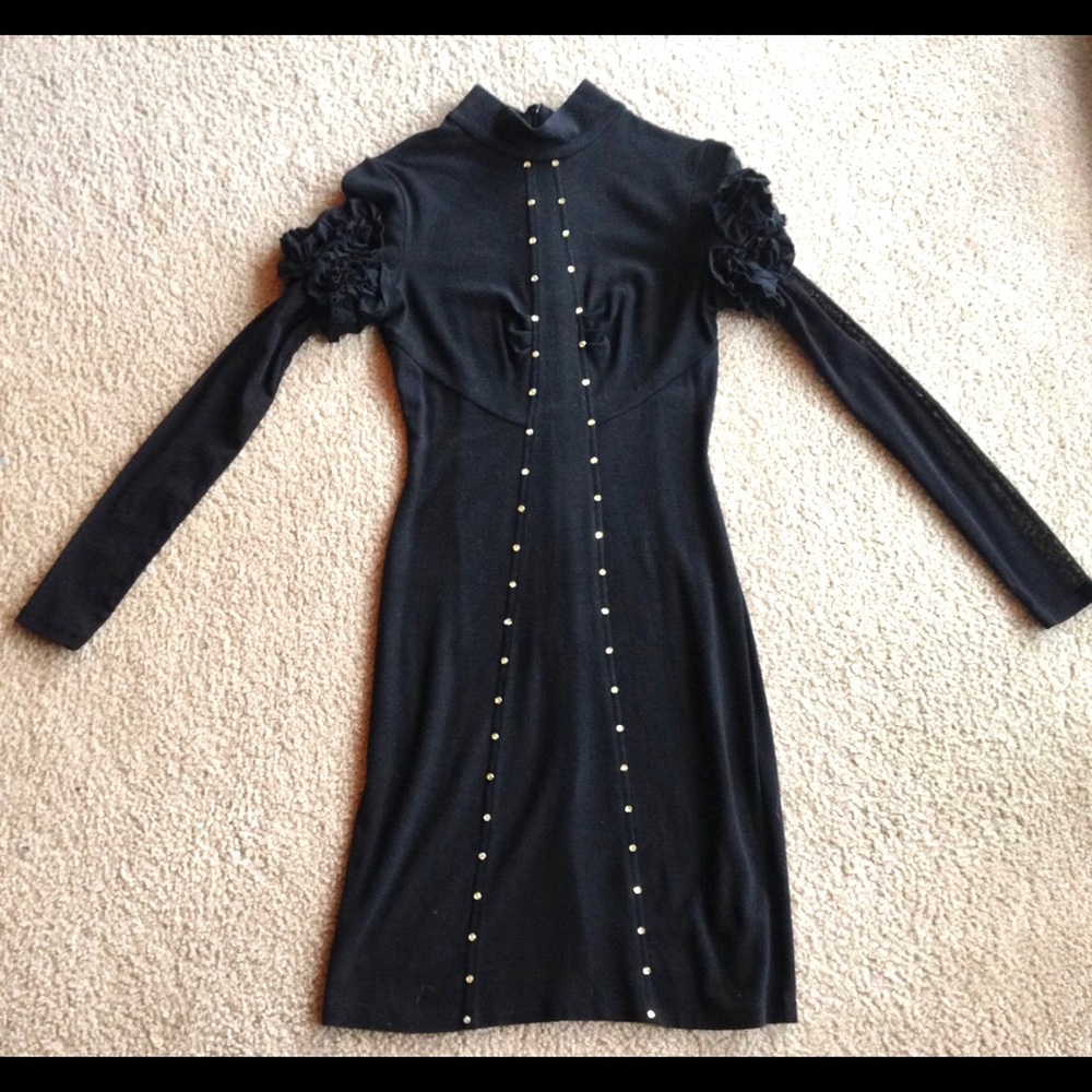 Dzhavael Couture black bodycon dress